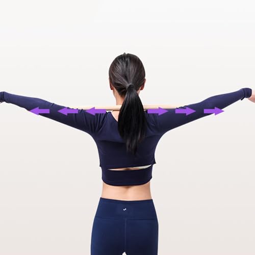 Correct Postures Exercise Stick Wood Training Mobility Fitness Poles Flexibility Enhancer Open Shoulder Portable Wood Training