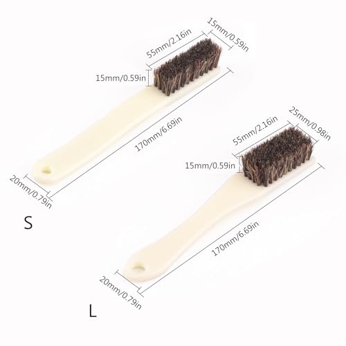 2pcs Long Handle Firm Bouldering Brush Bouldering Brush with Thick Hairs Bristles Tool Firm - color: Brown Small
