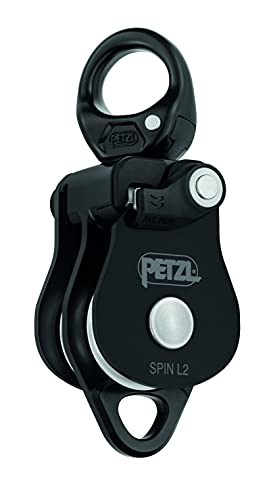 PETZL Unisex Spin L2 Double Pulley with Very High Output with Walker - color: Black