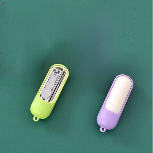 Manicure Set Nail Clipper Kit Portable Function Grooming Tools Compact Pedicure for Travel and Home Use 6 Pcs - color: Purple