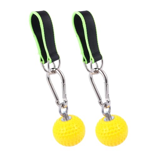 ibasenice Climbing Training Grip Ball and Finger Strength Exerciser with Hanging Rings, Hand Grip Strength Trainer for Wrist and Forearm Workout, Fitness Sling Training Aid for Pull-ups and