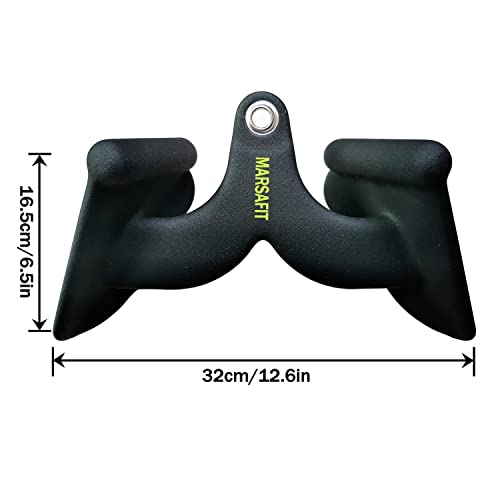 MARSAFIT Home Gym Fitness Rowing T-bar V-bar Pulley Cable Machine Attachment, Bicep Curl Tricep LAT pulldown Bar Back Strength Training Handle Grips LAT Pull Down Bar for Seat Row Workout - style: BTBAR 1901