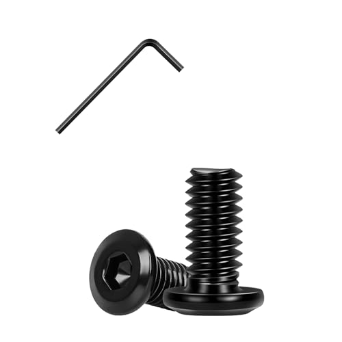 Matuja 1/4-20 x 1/2" Flat Head Hex Socket Bolts Screws,304 Stainless Steel,Black Oxide Finish,Fully Threaded Bright Furniture with Hex Key(20 Pcs) - size: 1/4-20 x 1/2"