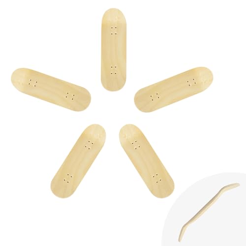 DIY Series Wooden Finger Skateboard, 5 PCS Unbranded Teak Fingerboards Design Your Style, 30mm x 100mm Handmade Wooden Fingerboard Decks