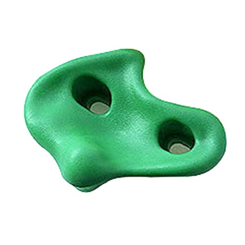 10PCS Rock Climbing Holds, PE Ergonomic Design with Rock Texture for Indoor Outdoor Climbing Wall, Includes Screws and Wrench Tools - color: Green