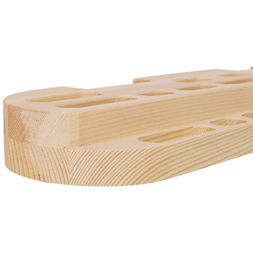 Portable Wooden Climbing Hangboard – Door Mounted Fingerboard for Grip Strength Training, Jugs, Slopers & Edges for Beginners to Pro Climbers, Home Bouldering Workout Gear