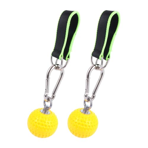 STOBAZA Climbing Grip Ball Hand Grip Strength Exerciser with Hanging Rings for Pull-up Training Finger and Wrist Strength Workout Fitness Equipment for Rock Climbing Random Color
