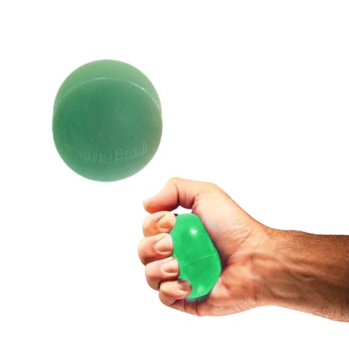 THERABAND Hand Exerciser Ball, X-Large Green, Medium Resistance for Grip Strengthening, Finger & Hand Therapy, Squeeze Ball for Rehab, Wrist & Forearm Exercise, Latex-Free, Textured Surface - color: Green - Medium