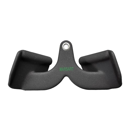 MARSAFIT Home Gym Fitness Rowing T-bar V-bar Pulley Cable Machine Attachment, Bicep Curl Tricep LAT pulldown Bar Back Strength Training Handle Grips LAT Pull Down Bar for Seat Row Workout - style: BTBAR 1902
