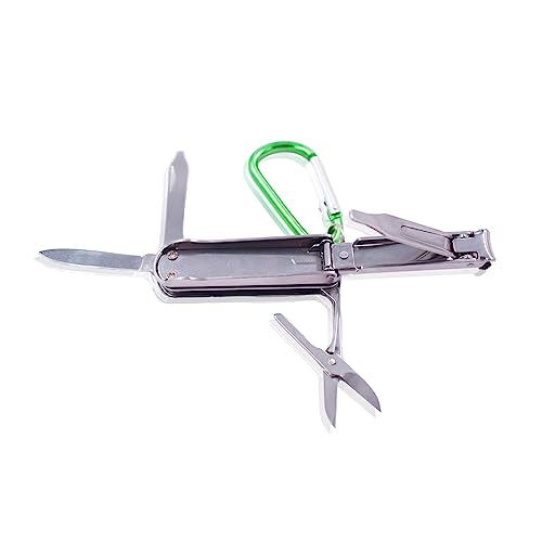 5 in1 Multi Tool Nail Clippers,Keychain,Scissors,Nail Files,Portable Nail Clippers,Stainless Steel Foldable Nail Cutter,Mini Multi Purpose Pocket Nail Clippers,Travel,Hiking,Camping