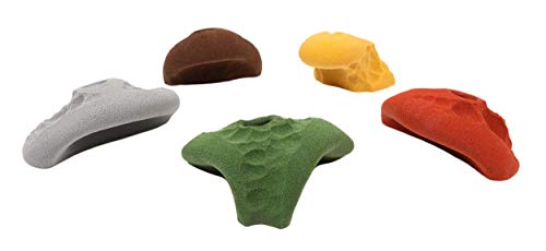 Atomik Rock Climbing Holds 5 Limestone Roof Jugs Set 1 in Assorted Earth Tones