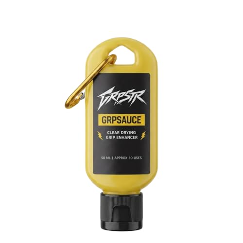 GRPSAUCE Liquid Chalk Alternative for Shooting Sports | Clear Drying Grip Enhancer for Pistols & Rifles | Non-Corrosive, Gun-Safe | No Chalk Residue | Competition Ready | 50ml Carabiner Clip Bottle