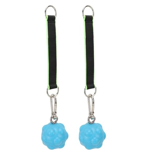 RiToEasysports Pull Up Ball Grips, TPE Climbing Training Balls with Stainless Steel for Strength Trainer, Kettlebell Barbell Home Gym Workout - color: Blue