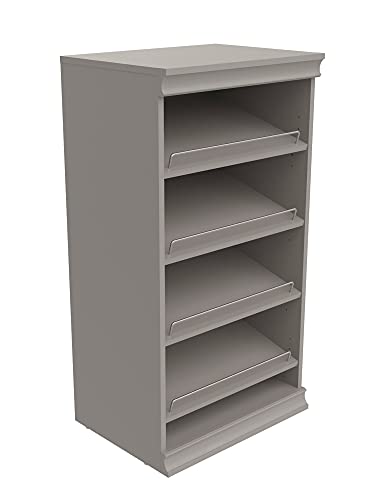 ClosetMaid Modular Storage Shelf Unit with Angled Shoe Shelves, Taupe - color: Taupe