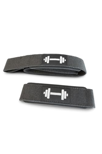 Professional Weight Lifting Straps | Bodybuilding, Powerlifting, Strength Training, Gym Workout - color: Black