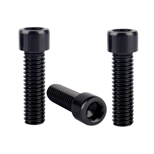 6Pcs Bike Screws M6x10 12 16 18 20 25 30 35mm Stainless Steel Socket Head Cap Allen Hex Bolt (Black, M6 x20mm) - color: Black, size: M6 x20mm