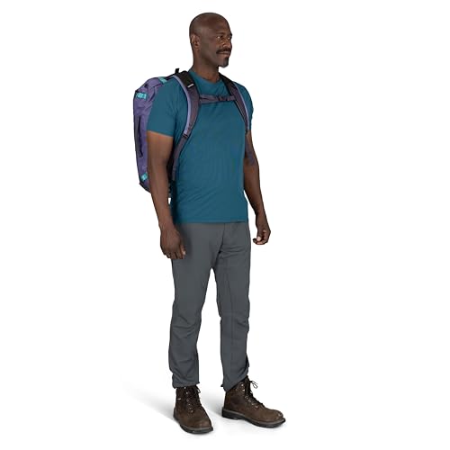 Osprey Transporter Lightweight Travel Duffel Bag - Extra Large Water Resistant Durable Gear Bag for Men and Women - color: Euphoria Purple/Purple Ink, style: 40l