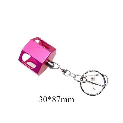 Pool Cue Chalk Holder Chalk Case with Keychain Lightweight Compact Practical Tool Chalk Boxes Chalk Pocket for Games Snooker - color: Pink