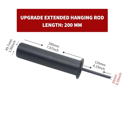 AHTAPFON Weight Stack Pin with 1 x Spring Collar,Weight Extender Pin,Fits Add 2" Weight Plates for Cable Machine,Fitness Equipment for Home Gym - size: 10×110mm-200mm-Rod