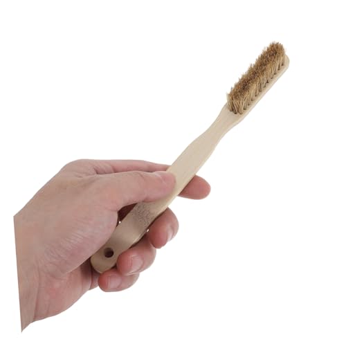 Sewroro Rock Climbing Chalk Brush with Natural Boar Bristles, Medium-Sized Bouldering Hold Cleaner for Mountaineering Gear and Climbing Wall Maintenance