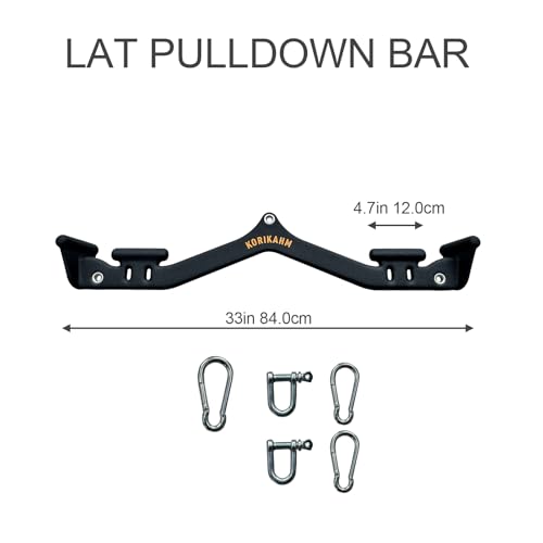 Multi-Grip LAT Pulldown Attachments, LAT Pull Down Bar, Cable Machine Attachment for Back Muscles Training, Tricep Strength Training Bars Gym Handles for Home Gym Fitness - color: KOR05