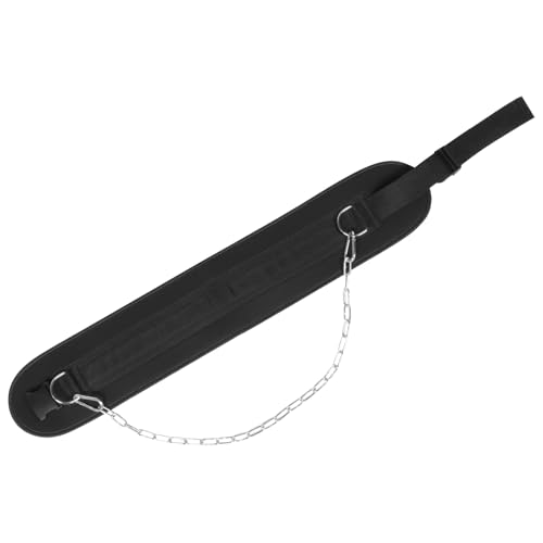 ibasenice Weighted Pull-up Dip Belt with Chain for Strength Training Adjustable Weight Lifting Belt Sturdy Fitness Equipment for Muscle Building