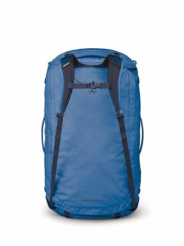 Osprey Transporter Lightweight Travel Duffel Bag - Extra Large Water Resistant Durable Gear Bag for Men and Women - color: Blue Flame/Nocturnal Blue, style: 120l