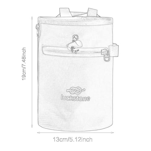 Rock Climbing Chalk Bag Waist Belt Chalk Carrier Bag with Zipper Pocket for Fitness Bowling Gymnastics Gym Weight Lifting - color: Yellow