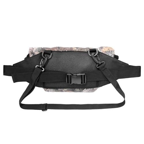 Camo Waist Pack Bag with Handwarmer,Hunting Fanny Pack with Adjustable Belt,Lightweight Hunting Waist Pouch Bag for Winter Outdoor Hiking Climbing Fishing
