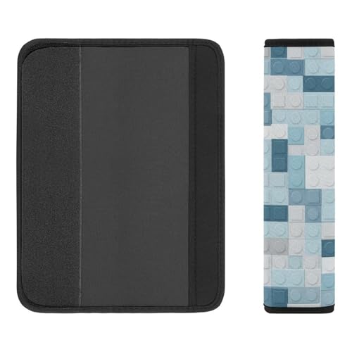 2 Piece Universal Fit Seat Belt Cover for Adult Use, Most Cars, Construction Building Blocks Colorful Bricks Rainbow Seat Belt Covers Cushion, Shock Absorption - color: Pattern 483