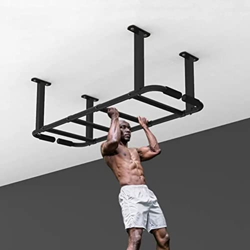 Heavy Wall Mounted Pull-up bar Climbing Frame, Home Gym Ceiling Exercise Training, Horizontal Parallel Bars, Safe and Stable (Color : Silver) - color: Silver