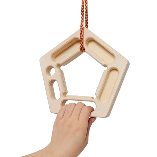 Gecheer 2PACK Climbing Hangboard for Rock Climbing Training – Wooden Fingerboard for Grip Strength, Finger Endurance & Pull-Up Workouts – Portable Home Gym Training Tool