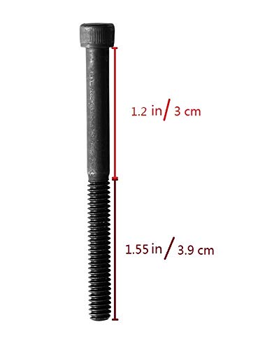 Socket Head Cap Screw, 1/4-20 x 2-3/4", Alloy Steel, Black Oxide, Hex Socket Coarse Thread, 1/4 inch Hexagonal Allen Bolt, Length: 2-3/4 inch, Full Thread (Quantity: 10) - size: 2-3/4