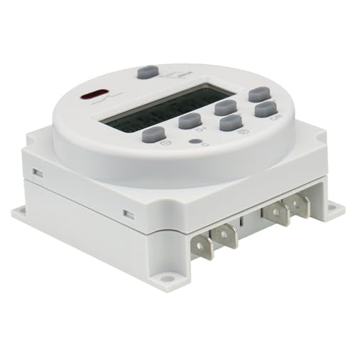 Baomain Time Switch Relay,Digital LCD Programmable Timer,24V DC/AC Input,200-250V 16A Output,28 Programs Daily/Weekly Schedule,CN101A for Lighting and Equipment Control - size: Timer