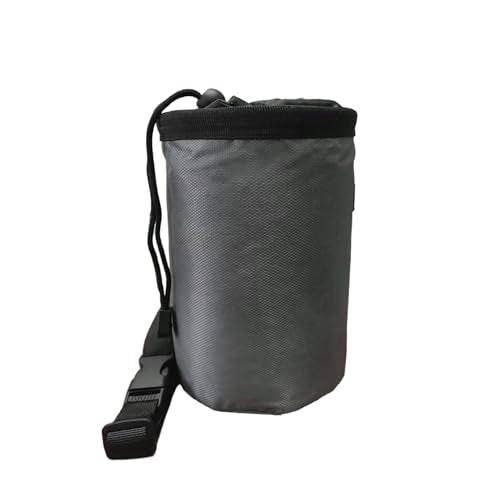 Rock Climbing Chalk Bag & Bouldering Bucket, 7.5" Oxford with Zipper Pocket - Lightweight Gym Accessories for Men Women (Black/Charcoal Grey) - color: Grey