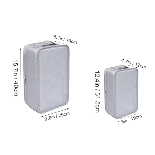 Travel Shoe Bags, Foldable Waterproof Shoe Pouches Organizer-Double Layer (2+2 Grey Shoebags) - color: Grey, size: 2+2 Packs