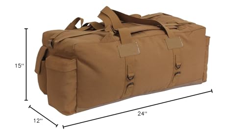 Rothco Tactical Duffle Bag - Rugged All-Purpose Gear and Equipment Bag, Water-Resistant Bottom - color: Coyote Brown