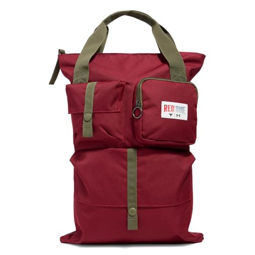 Under Armour Project Rock Red One Gym Sack, Cardinal/Marine OD Green/White, One Size