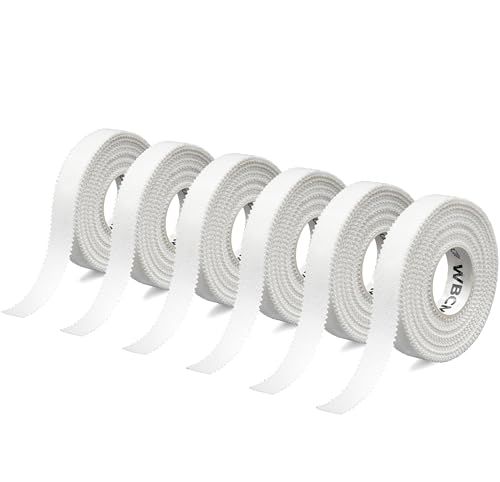 WARM BODY COLD MIND Athletic Finger Tape - 0.5inch x 33ft - Sport Tape for Fingers, Strong Hand Wrap for Crossfit, Weightlifting, Jiu Jitsu, Rock Climbing - color: 6 Rolls White (33ft)