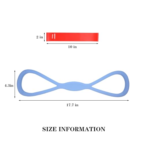 Figure 8 Resistance Band with Handles,-15LB Pull Rope for Shoulder & Back Stretching, Arm Toning, Posture Correction - Home Gym, Yoga, Resistance Bands for Women kkmilamila
