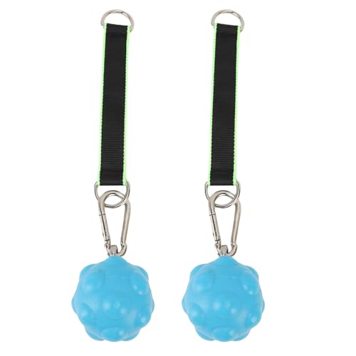 RiToEasysports Pull Up Ball Grips, TPE Climbing Training Ball with Stainless Steel for Strength Workout, Gym Home Exercise - color: Blue