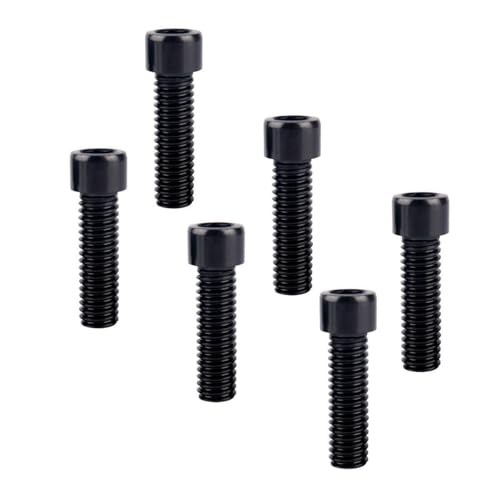 6Pcs Bike Screws M6x10 12 16 18 20 25 30 35mm Stainless Steel Socket Head Cap Allen Hex Bolt (Black, M6 x20mm) - color: Black, size: M6 x20mm