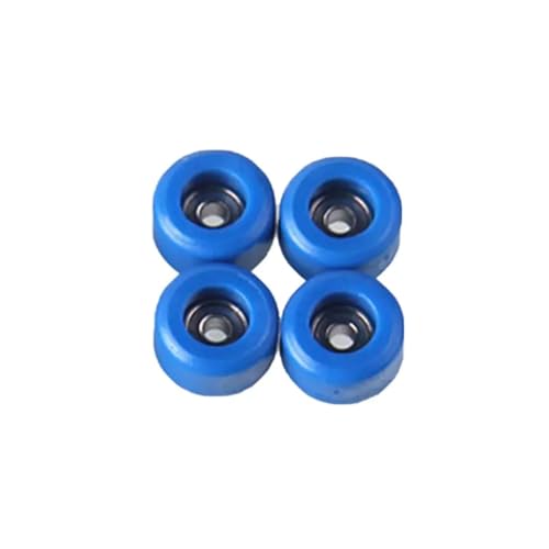 Fingerboard Wheels 10Set Professional PU+Metal Urethane CNC Bearing Wheel for Wooden Fingerboard Wheels(-BL) - color: -Bl