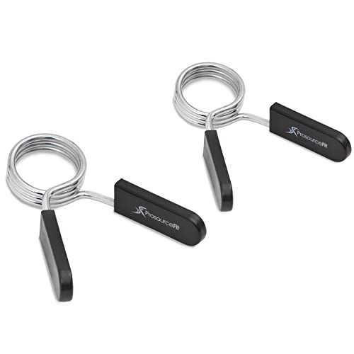 ProsourceFit Olympic Barbell Spring Clip Collar 2-inch Pair with Easy-Grip Handles for Weightlifting,Powerlifting and Strength Training