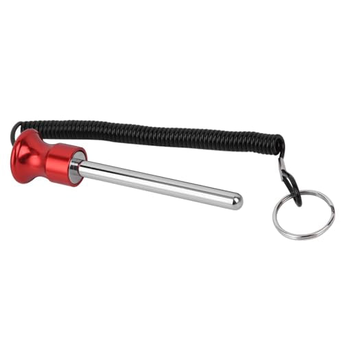 Weight Stack Pin, Gym Pin Loading Pin Aluminium Alloy Head with Pull Rope for Strength Training - color: Red
