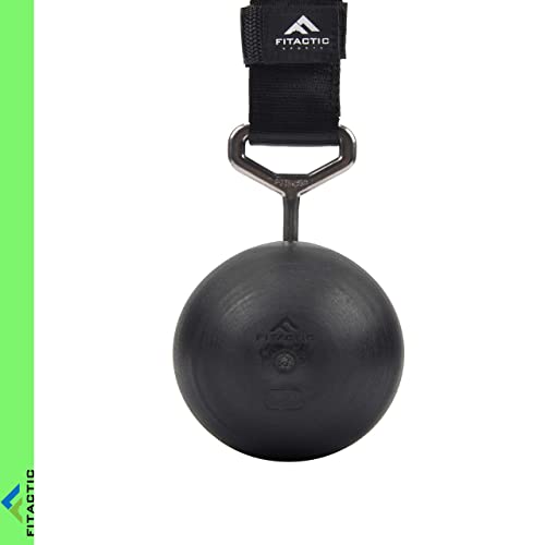 Rock Climbing Solid Training Cannonball Bomb Power Pull Up Ball Hold Grips for Straps for Finger, Forearm, Biceps, Back Muscles - color: Black (4")