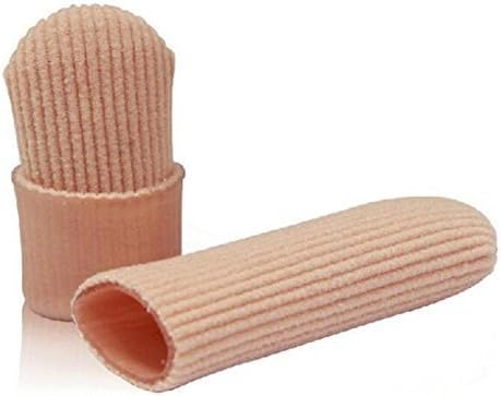 Sohler 6 Packs Closed Toe Caps Finger Covers Sleeve Protectors, Elastic Fabric Lined with Soft Gel (Medium 9/16" x 2-1/2") - size: Medium 9/16"x 2-1/2"