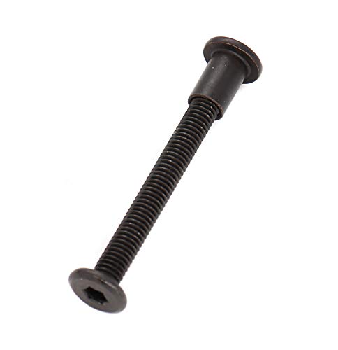 10-Pack M6 x 50mm Black Socket Cap Screws Barrel Nuts Kit for Crib Furniture Bed - size: M6 x 50mm (10 pcs)
