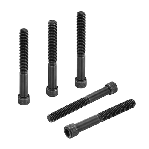 PATIKIL 5/16"-18 x 2-1/2 Socket Head Cap Screws Bolts, 10Pcs Carbon Steel Hex Head Metric Screws for Door Road Bicycle Mountain Bike Auto Ship Communication Equipment, Black - size: 5/16"-18 x 2-1/2