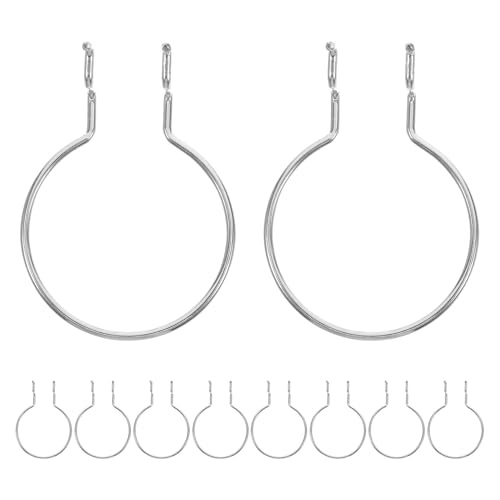 SEWACC 10pcs Silver Iron Pegboard Hooks for Hanging Board Organizer, Heavy-Duty Tool Hangers for Garage and Craft Room Storage